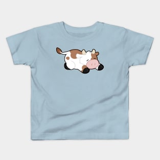 Sleepy Cow - Brown Kids T-Shirt